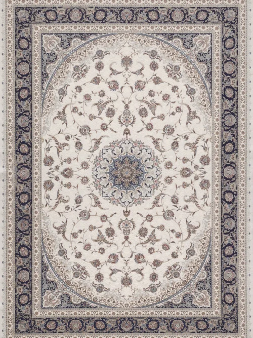 Noble Palace Medallion Rug - Navy Cream - 2116LSD