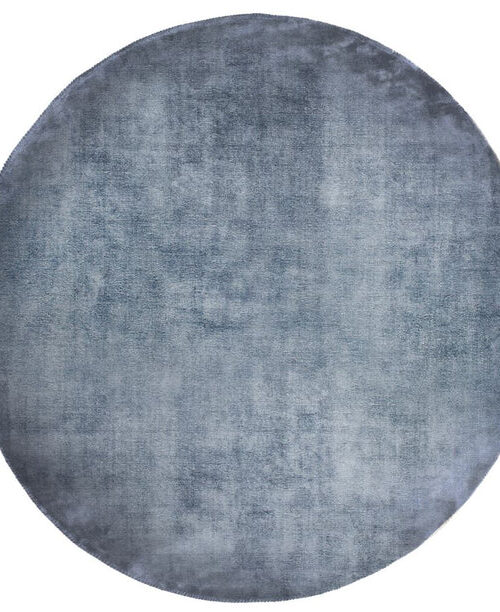 Linen Dark Blue Round