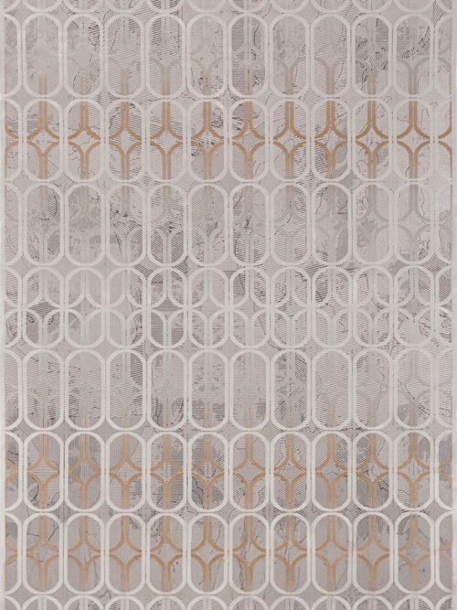 Golden Lattice Harmony Rug - FLT4012